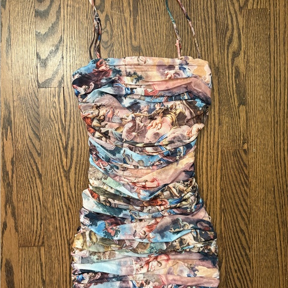 More To Come Dresses & Skirts - Artistic Print Ruched Dress